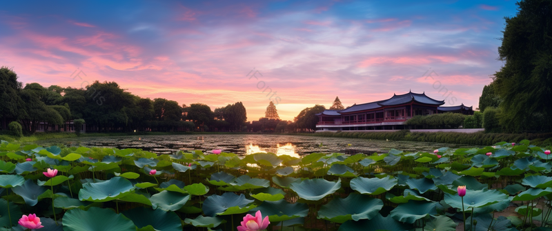 夏季户外夜景美丽的荷花池,高清,摄影图,摄影图片,图片大全,摄影图免费下载